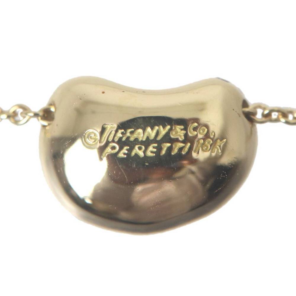 Tiffany & Co. Pavé Diamond Bean Necklace PERETTI 750 18K Gold 3.0g - Picture 4 of 7